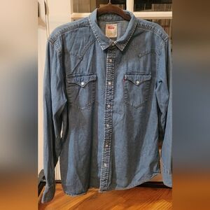 Levi's Classic Western Blue Button-Up Shirt